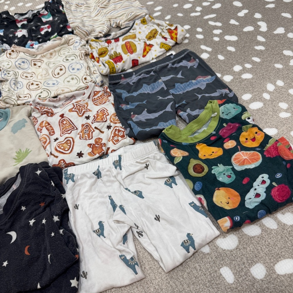 Lot of 20+ Bamboo Pajamas set long sleeve tee pants toddler baby boy kyte angel - Picture 6 of 15